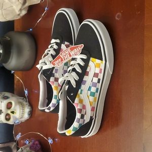 Vans rainbow checkered sneakers